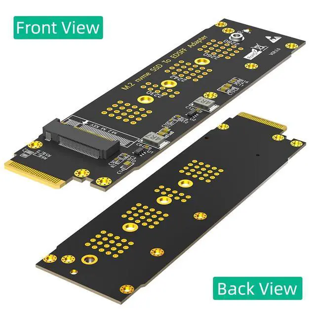 Alt view image 6 of 7 - M.2 M Key to EDSFF E1.S SSD Adapter Card PCI-E 4.0 Compatible with M.2 NVMe 2230/2242/2260/2280 SSD