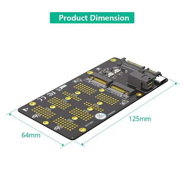 Alt view image 5 of 7 - M.2 NVMe SSD/SATA-Bus SSD to SFF-8643 and SATA Adapter 2 in 1 Combo for M.2 2230 2242 2260 2280 SSD