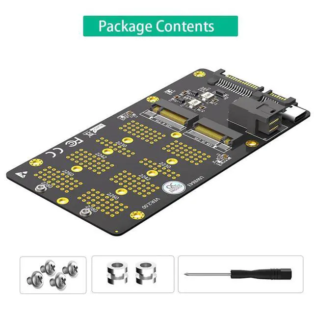 Alt view image 7 of 7 - M.2 NVMe SSD/SATA-Bus SSD to SFF-8643 and SATA Adapter 2 in 1 Combo for M.2 2230 2242 2260 2280 SSD