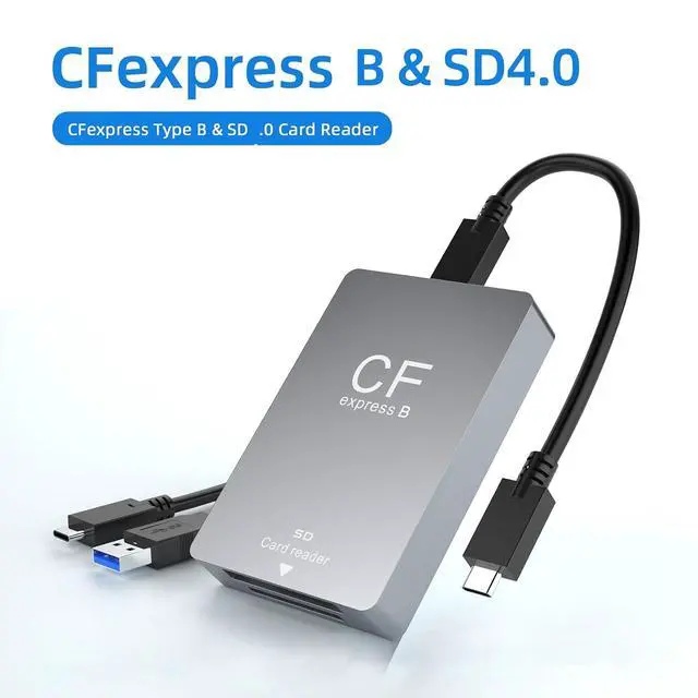Alt view image 2 of 7 - CFexpress Type-B + SD 4.0 Card Reader 10gbps High-Speed USB 3.2 Gen2 Adapter CR351