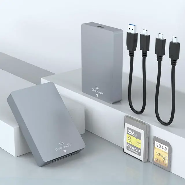 Alt view image 6 of 7 - CFexpress Type-B + SD 4.0 Card Reader 10gbps High-Speed USB 3.2 Gen2 Adapter CR351