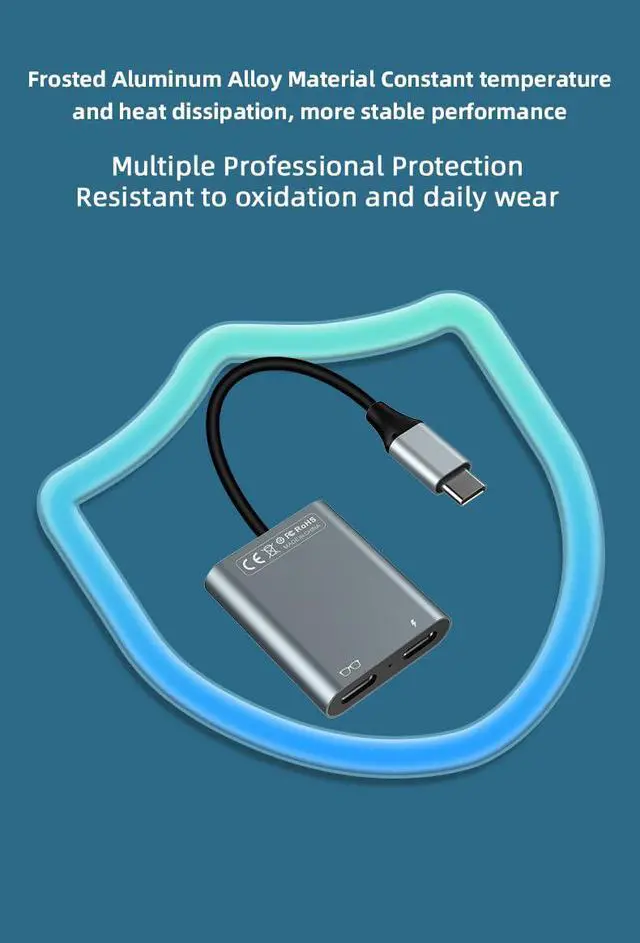 Alt view image 3 of 6 - AR Glasses Docking Station USB-C to USB-C PD100W+Data Transfer HUB Live 2-in-1 Expansion HC443