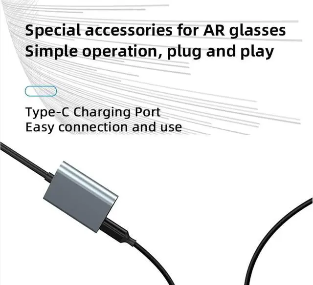 Alt view image 6 of 6 - AR Glasses Docking Station USB-C to USB-C PD100W+Data Transfer HUB Live 2-in-1 Expansion HC443