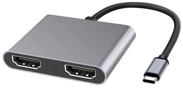 Main image of USB 3.0 Docking Station USB-C to Dual HD 3.0 Hub HDMI-Compatible Compatible with MacBook PC Laptop (4 in 1)