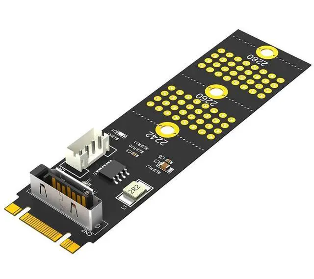 Main image of M.2 NGFF Key B+M/B to SATA 2.5inch Adapter 1.5A/5V Support M.2 Key B 2242 2260 2280 Card (1Piece)