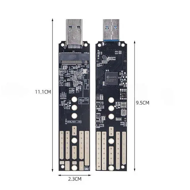 Alt view image 3 of 5 - M.2 NVME/NGFF to USB3.1 Type-A/C Adapter 10Gbps M Key & B+M Key Direct Insertion Support 2230 2242 2260 2280mm Enclosure? (1Piece)