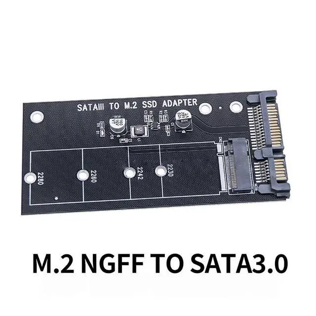 Alt view image 2 of 6 - M.2 SSD to SATA3.0 Adapter Card NGFF to SATA Serial Port Board for M.2 NGFF 2230 2242 2260 2280mm SSD (1Piece)