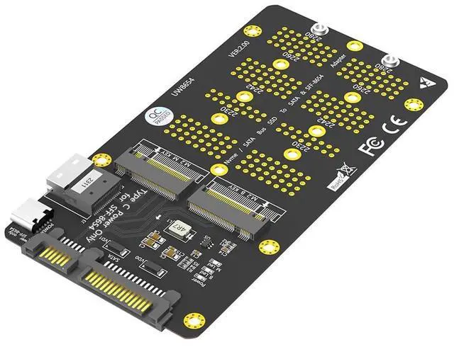 Main image of 2 in 1 M.2(NGFF) NVMe-Compatible SSD/SATA-Bus SSD to SFF-8654 and SATA Adapter Compatible with Win XP, Vista 32/64, Win 7, Win 8, Win10, Win11, Linux