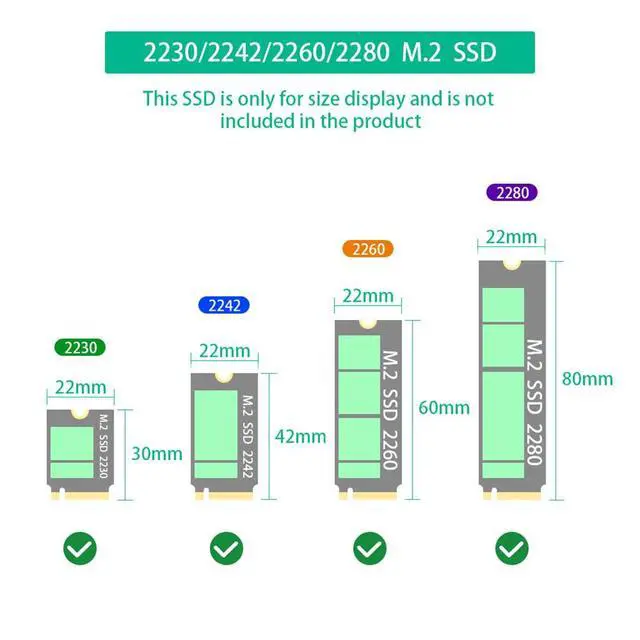 Alt view image 3 of 7 - 2 in 1 Key M Key B to U2-SATA Adater M.2(NGFF) NVME PCI-E to U.2 SFF-8639 and M.2(NGFF) SATA to SATA Adapter