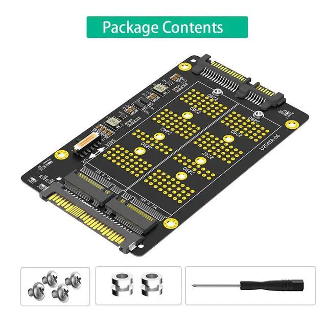 Alt view image 7 of 7 - 2 in 1 Key M Key B to U2-SATA Adater M.2(NGFF) NVME PCI-E to U.2 SFF-8639 and M.2(NGFF) SATA to SATA Adapter