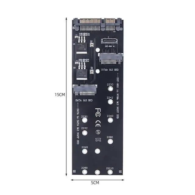 Alt view image 5 of 5 - M.2 SSD to SATA Expansion Card NVM-e M.2 NGFF SSD to SFF-8611 PCIe Adapter for M.2 2230 2242 2260 2280 SSD Compatible with Oculink