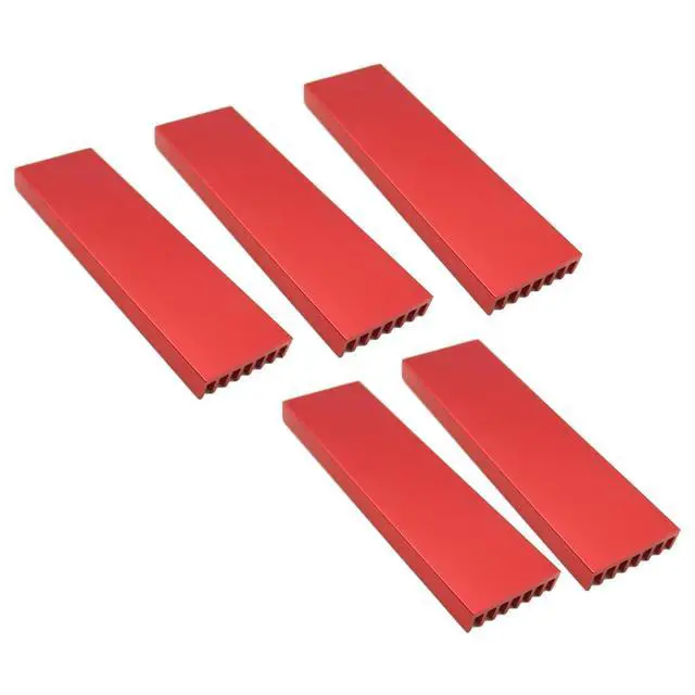 Alt view image 5 of 6 - M.2 Solid State Hard Disk Heat Sink Aluminum 6mm for NGFF NVME PCIE 2280 SSD Solid State Drive (5pcs-Red)