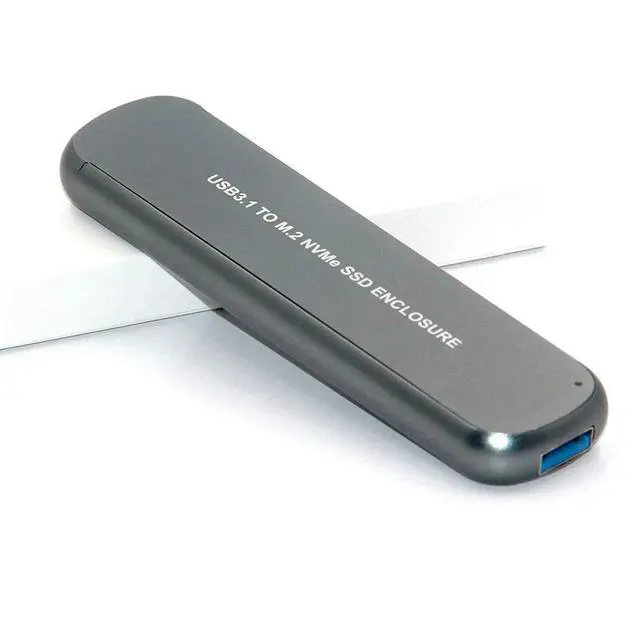 Alt view image 2 of 6 - M2 SSD Case Enclosure USB 3.1 to PCI-E M.2 SSD Hard Disk Case Box External Hard Drive Case for NVME 2242/2260/2280 M.2 SSD (Grey)