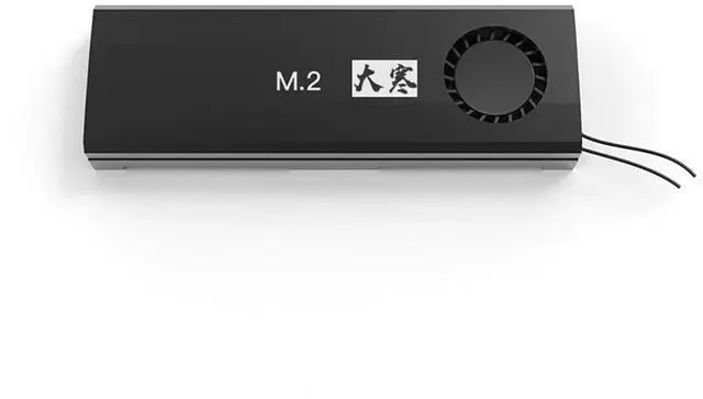Main image of M.2 2280 SSD Heatsink 4Layer Cooling Design ToolFree ClipOn Installation with Turbo Fan 7000 RPM Silent Fan, SATA Power (Black,Major Cold Version)