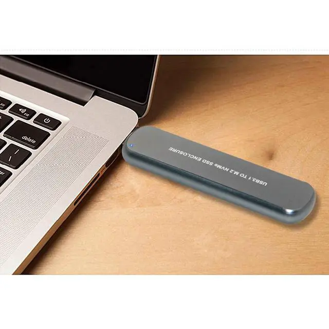 Alt view image 6 of 6 - M2 SSD Case Enclosure USB 3.1 to PCI-E M.2 SSD Hard Disk Case Box External Hard Drive Case for NVME 2242/2260/2280 M.2 SSD (Grey)