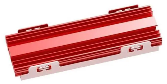 Main image of M.2 2280 SSD Heatsink Aluminum Alloy Cooler with Airflow-Guided Heat Dissipation, Compact Size 2.83×0.91×0.39 (Red)
