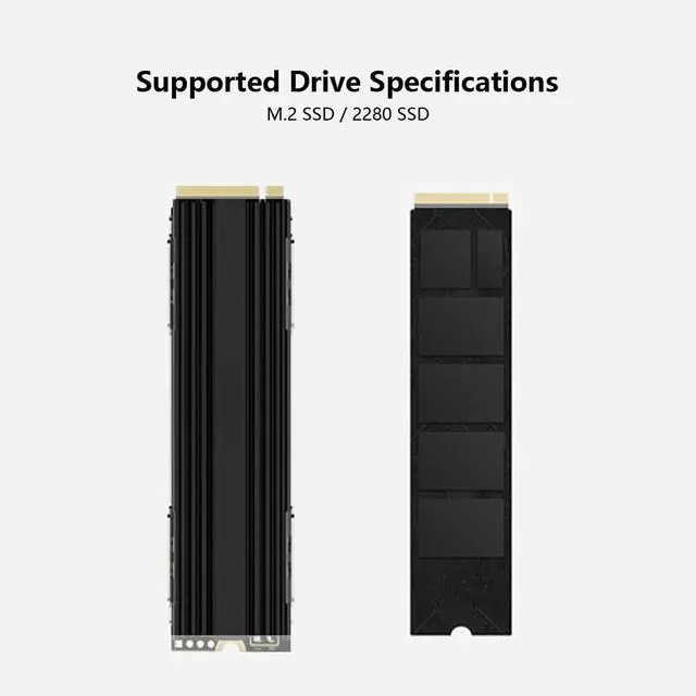 Alt view image 5 of 7 - M.2 2280 SSD Heatsink Aluminum Alloy Cooler with Airflow-Guided Heat Dissipation, Compact Size 2.83×0.91×0.39 (Red)