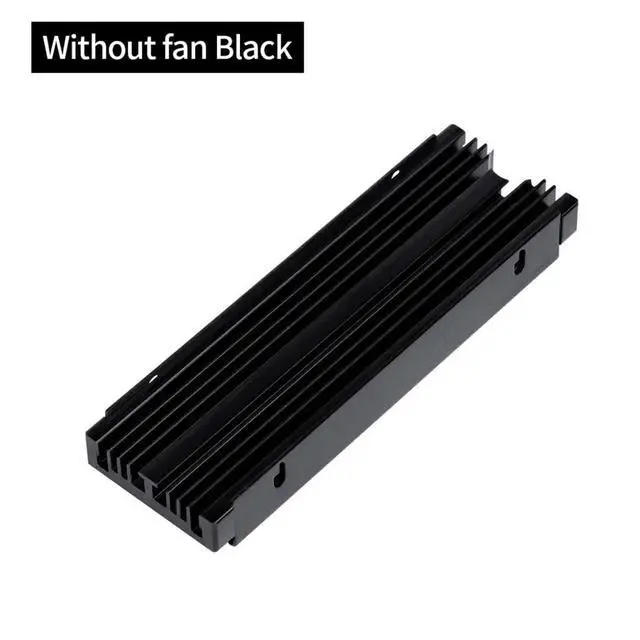Alt view image 2 of 7 - M.2 SSD Heatsink Dual-Side & Grooved Cooling Design Aluminum Alloy, Only 0.39 Thick Compatible with 2230/2242/2260/2280 SSD (Black,No Fan)