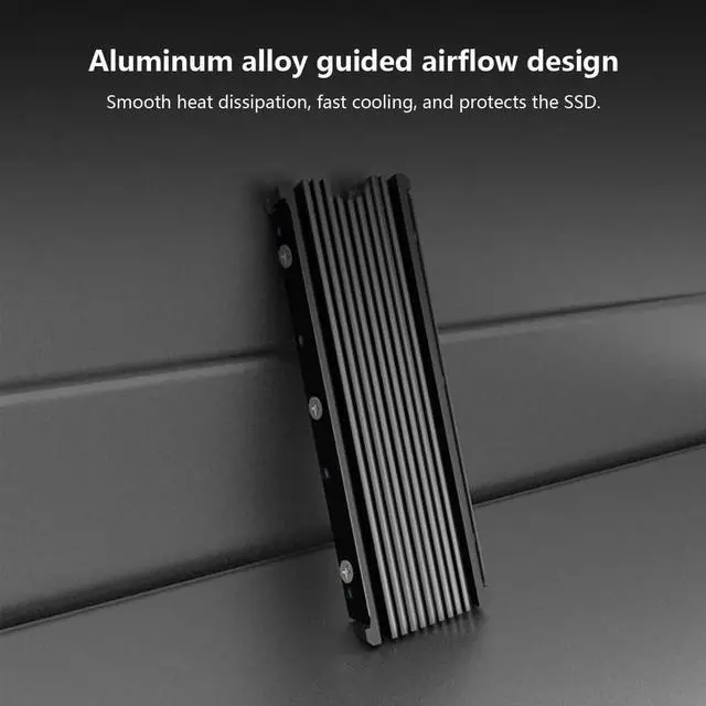 Alt view image 4 of 7 - M.2 2280 SSD Heatsink Double-Sided Cooling Ultra-Thin with Compatible with NVMe/NGFF Dual-Protocol SSD (Red)