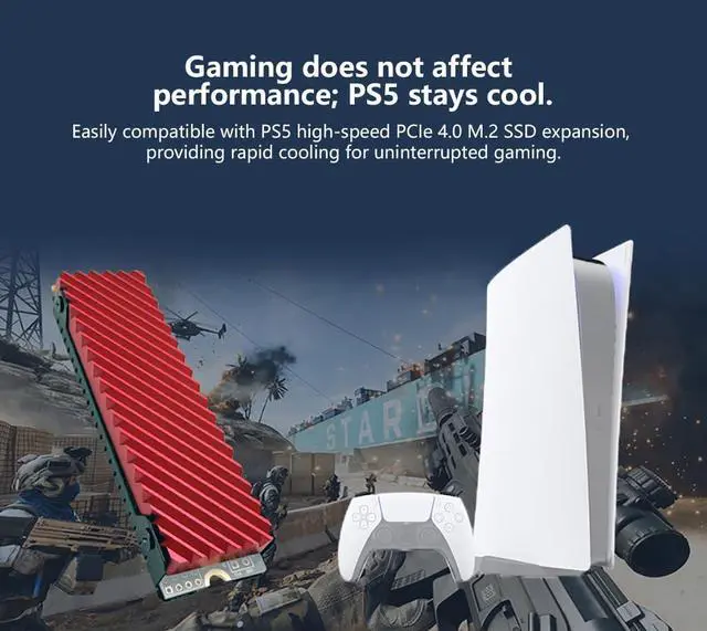 Alt view image 6 of 7 - Aluminum M.2 2280 SSD Heatsink Passive Cooling Heat Sink with Thermal Pad Efficient Heat Dissipation (Black)
