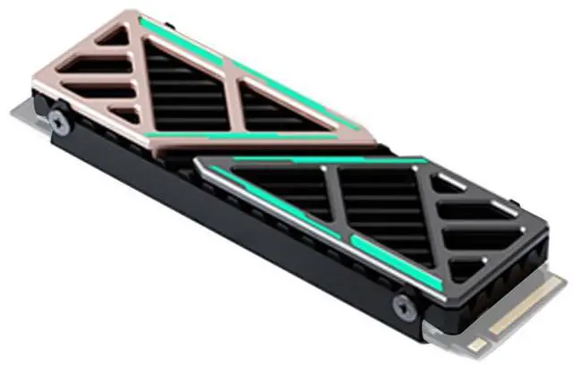 Main image of M.2 2280 SSD Heatsink Cooler Aluminum Alloy Heat Sink Plate with Adjustable Screw Holes Temperature Drop 5°C30°C (Pink)