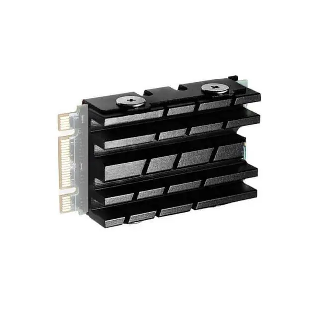 Alt view image 7 of 7 - M.2 SSD 2242 Heatsink SSD Cooler with Dual Thermal Pads Top 0.04 / Bottom 0.02, Aluminum Alloy Heat Sink Shroud, Black, Compact Size Compatible with NVMe Mini Builds (Black)