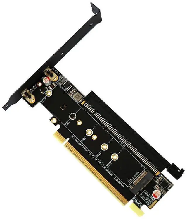Main image of PCIe 4.0 x16 to PCIe x8 + 2* M.2 Mkey Splitter Card Support X8X4X4 PCIe-Bifurcation Compatible with NVMe M Key 2230 2242 2260 2280 22110 SSD (PCB Board)