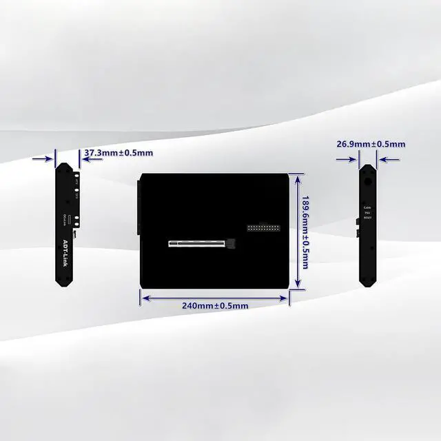 Alt view image 6 of 7 - ADT-K993H OCuLink SFF-8612 Female to PCIe5.0 x16 External Graphics Card Docking Station 128Gbps High-Speed eGPU Enclosure (K993H-BK10-50cm)