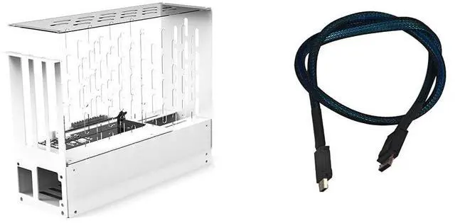 Main image of PCIe 4.0 X16 to Oculink SFF-8612 eGPU Graphics Card Docking Station 64GB/s External GPU Enclosure Support Small 1U / Flex Power Supply (Acrylic,AC6 29 * 25 * 14cm)