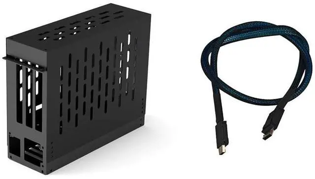 Main image of PCIe 4.0 X16 to Oculink SFF-8612 eGPU Graphics Card Docking Station 64GB/s External GPU Enclosure Support Small 1U / Flex Power Supply (Black,AC6 29 * 25 * 14cm)