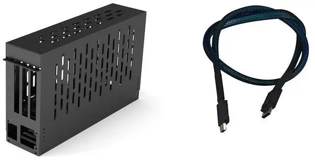 Main image of PCIe 4.0 X16 to Oculink SFF-8612 eGPU Graphics Card Docking Station 64GB/s External GPU Enclosure Support Small 1U / Flex Power Supply (Black,AC7 38 * 35 * 14cm)