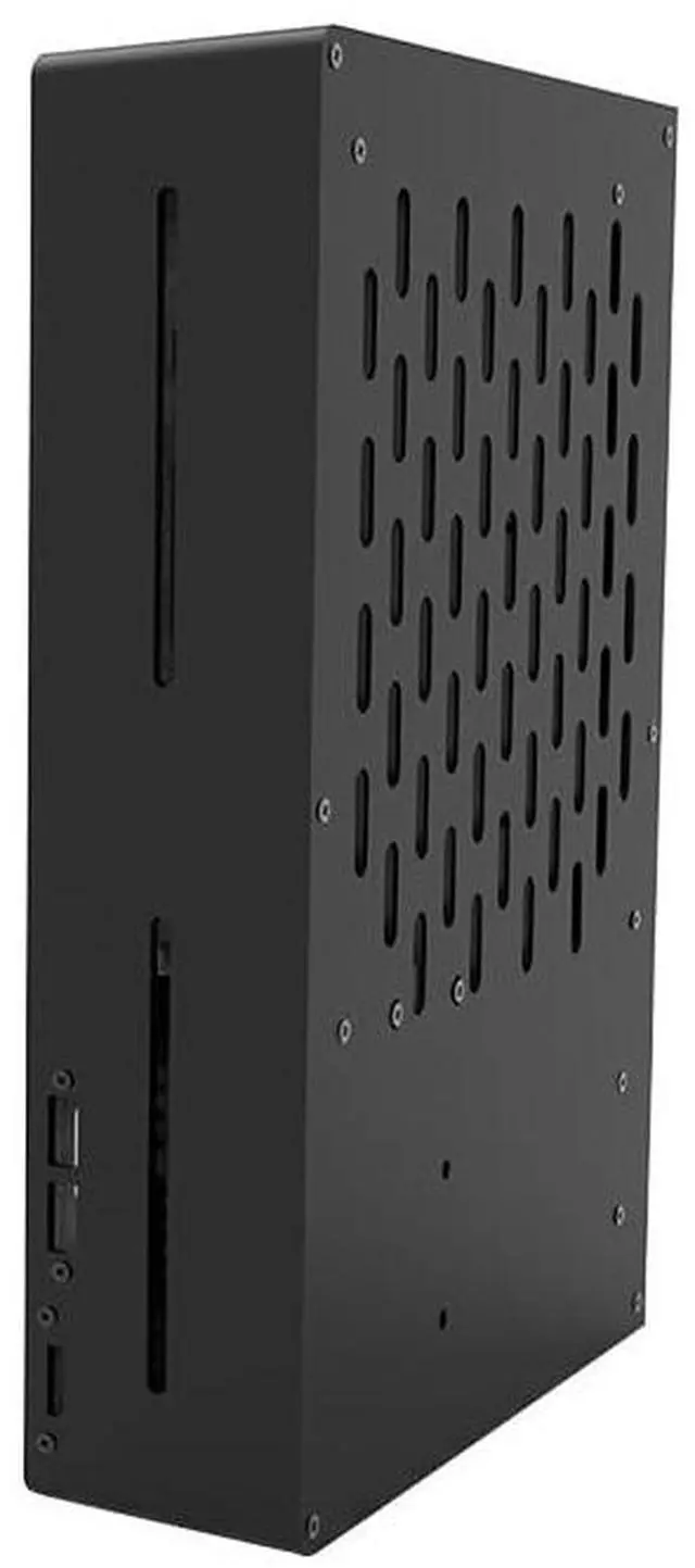 Main image of A3 Mini ITX PC Case 2.5-inch 7mm SSD External Chassis Vertical/Horizontal Design Acrylic Frame 7.28 * 2.30 * 10.79in for Office/Gaming (Black)