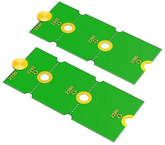 Alt view image 7 of 7 - M2 NGFF 2230 to 2280 Extension Card Transfer 2230, 2242, 2260, 2280 SSD Compatible with M2 NVME NGFF M.2 U.2 M3 SSD Long Size Change (5Pairs)