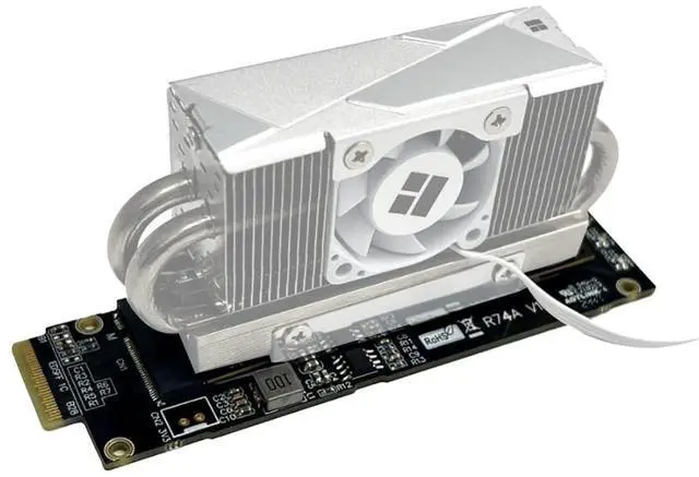 Alt view image 3 of 7 - ADT PCIe 5.0 x4 M.2 NVMe SSD to EDSFF E1.S Extension Card 128G/bps for 1U Server Chassis (R74A PCIe5.0)