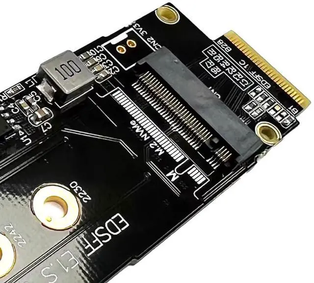 Alt view image 5 of 7 - ADT PCIe 5.0 x4 M.2 NVMe SSD to EDSFF E1.S Extension Card 128G/bps for 1U Server Chassis (R74A PCIe5.0)