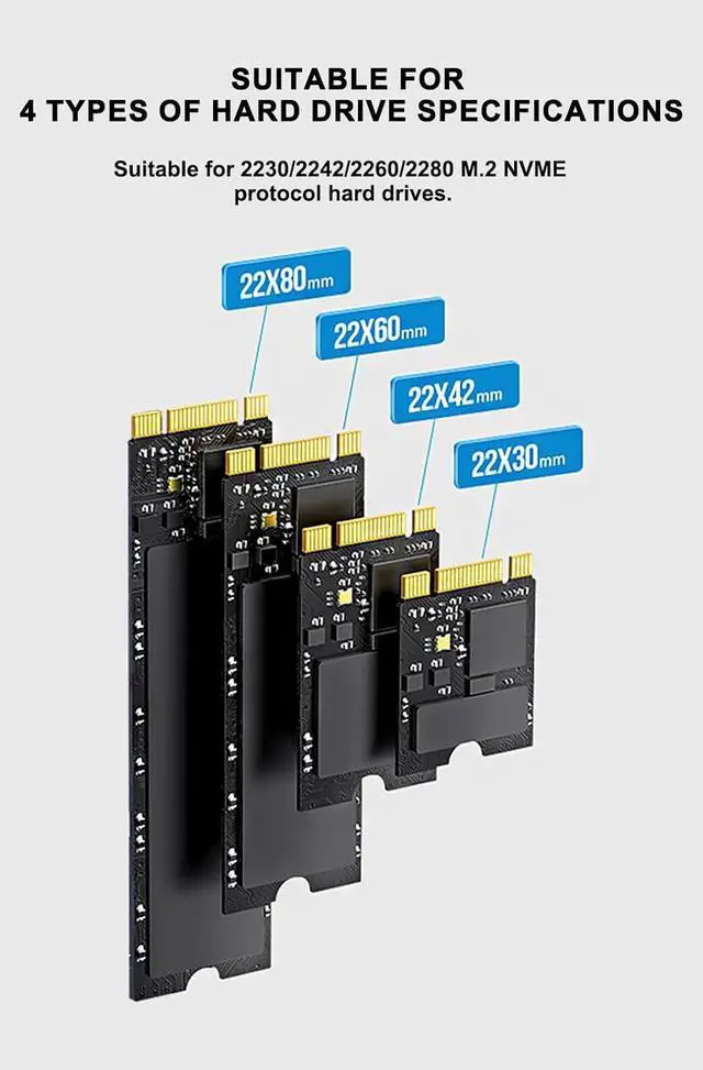Alt view image 2 of 7 - JY-BlackDP M.2 NVMe-Compatible to PCIe4.0 3.0 x4 x8 x16 64Gbps Expansion Card for 2230 2242 2260 2280 SSD
