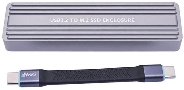 Main image of 4TB M.2 NGFF+NVME to USB3.2 Hard Disk Enclosure 20Gbps Gen2*2 with USB-C Interface Compatible with NGFF NVME Dual Protocol SSD (to 2280)