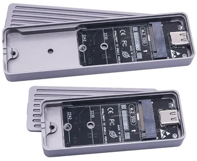 Alt view image 3 of 7 - 4TB M.2 NGFF+NVME to USB3.2 Hard Disk Enclosure 20Gbps Gen2*2 with USB-C Interface Compatible with NGFF NVME Dual Protocol SSD (to 2280)
