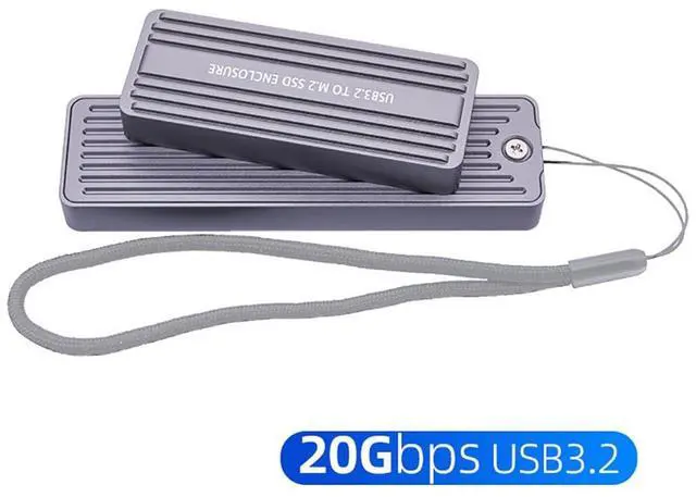 Alt view image 4 of 7 - 4TB M.2 NGFF+NVME to USB3.2 Hard Disk Enclosure 20Gbps Gen2*2 with USB-C Interface Compatible with NGFF NVME Dual Protocol SSD (to 2280)