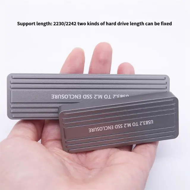 Alt view image 5 of 7 - 4TB M.2 NGFF+NVME to USB3.2 Hard Disk Enclosure 20Gbps Gen2*2 with USB-C Interface Compatible with NGFF NVME Dual Protocol SSD (to 2280)