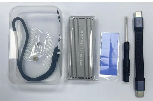 Alt view image 7 of 7 - 4TB M.2 NGFF+NVME to USB3.2 Hard Disk Enclosure 20Gbps Gen2*2 with USB-C Interface Compatible with NGFF NVME Dual Protocol SSD (to 2280)