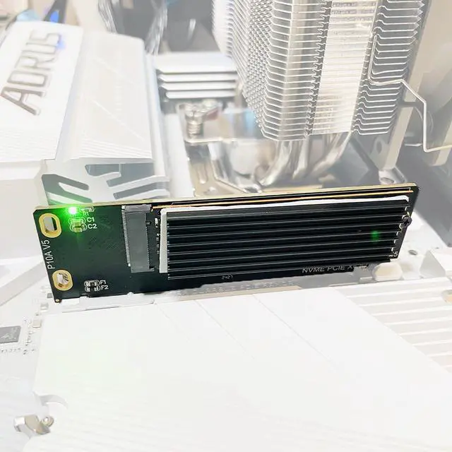 Alt view image 4 of 7 - PCIE X4 to M.2 M Key Riser Card 11660MbS Compatible with NVME 2230 2242 2260 2280 SSD GEN5/GEN4/GEN3 Speed