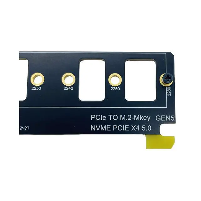Alt view image 6 of 7 - PCIE X4 to M.2 M Key Riser Card 11660MbS Compatible with NVME 2230 2242 2260 2280 SSD GEN5/GEN4/GEN3 Speed