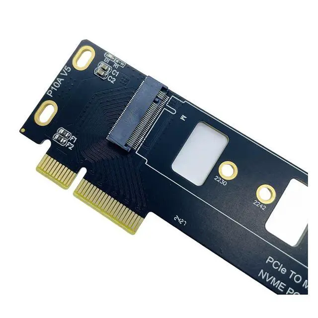 Alt view image 5 of 7 - PCIE X4 to M.2 M Key Riser Card 11660MbS Compatible with NVME 2230 2242 2260 2280 SSD GEN5/GEN4/GEN3 Speed