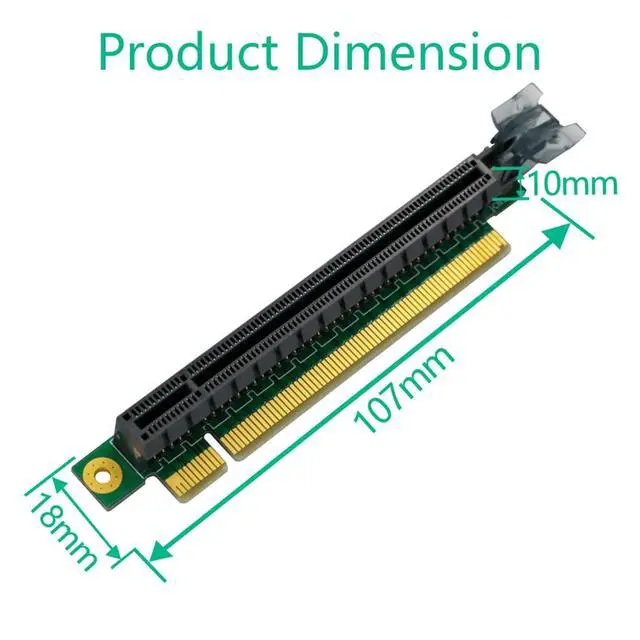 Alt view image 4 of 6 - PCI-Express 3.0/4.0 16x Riser Card 90 Degree High Speed Riser Card for 1U / 2U Server Case (PCI-E 3.0 for 1U)