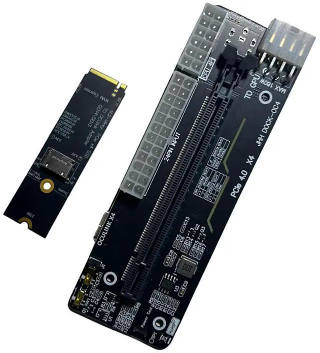Alt view image 6 of 7 - M.2 M-Key to PCIE 4.0X4 External Graphics Card Stand Bracket Compatible with Oculink/M.2 NVMe Laptop eGPU?GDP Handhelds (Dock-OC4)
