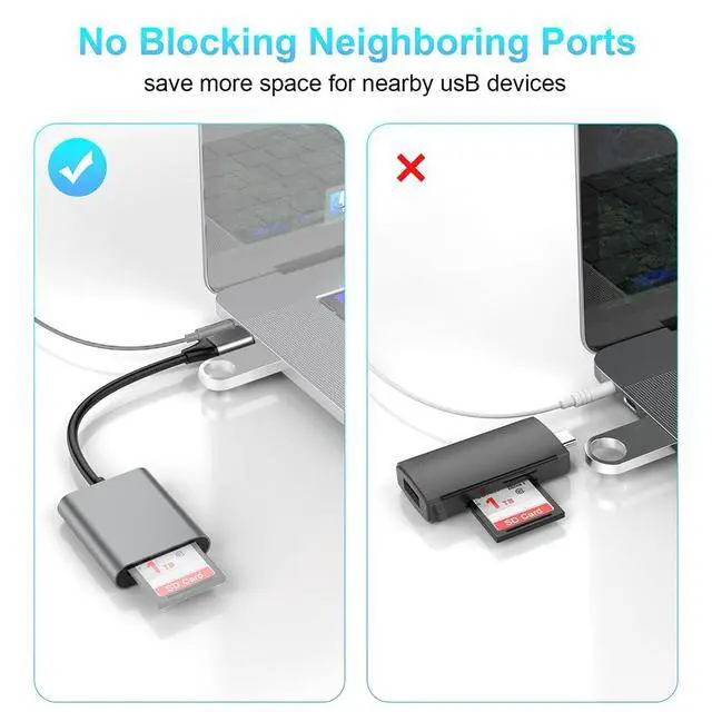 Alt view image 5 of 7 - USB3.1 Card Reader SD3.0 Dash Cam MicroSD Cardreader 5Gbps CR344 for Laptop Camera Accessories