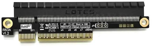 Alt view image 4 of 7 - ADT-3A PCIe 5.0 x16 Height-Increasing Test Card for Motherboard Slot Protection Around 19mm Extension (R83A)