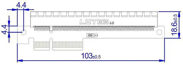 Alt view image 3 of 7 - ADT-3A PCIe 5.0 x16 Height-Increasing Test Card for Motherboard Slot Protection Around 19mm Extension (R23A)