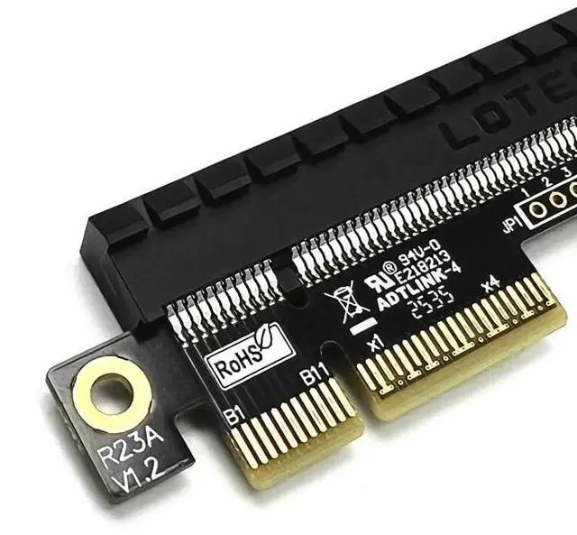 Alt view image 4 of 7 - ADT-3A PCIe 5.0 x16 Height-Increasing Test Card for Motherboard Slot Protection Around 19mm Extension (R23A)